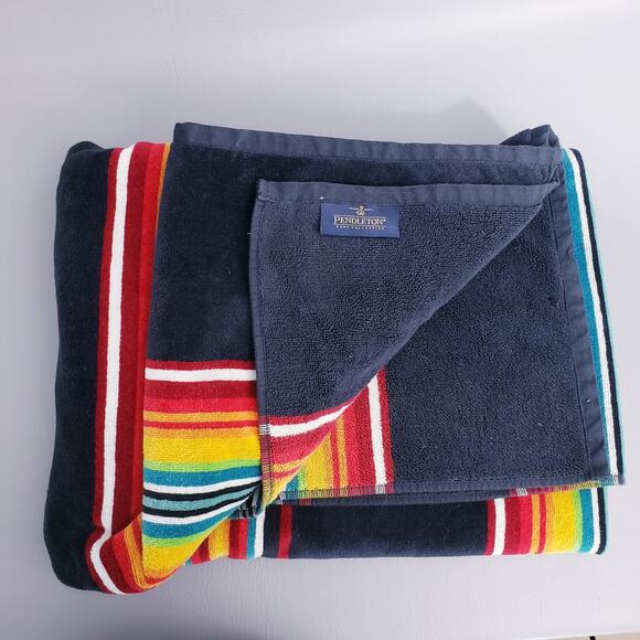 Pendleton Home Collection Oversized Beach Spa Towel Striped Aztec Colors 40"x70" - Picture 4 of 6